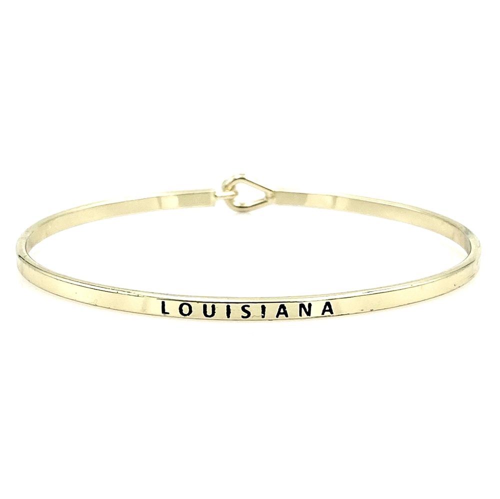 NWOT Louisiana stamped bangle bracelet
